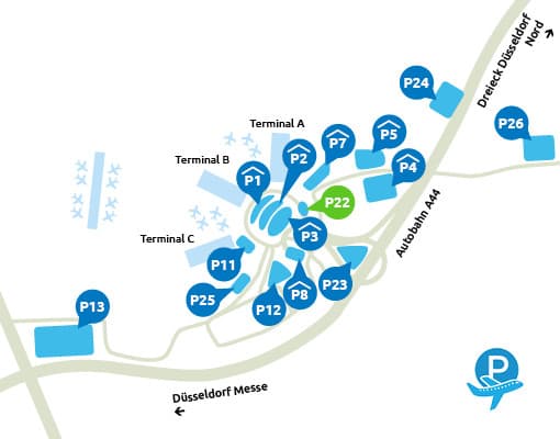 P22 Parkplatz Flughafen Düsseldorf